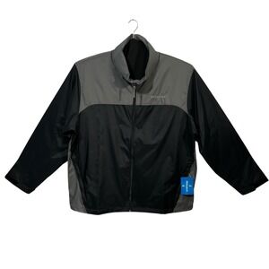 Columbia Mens Glennaker Lake Rain Jacket Sz 1X Black Gray Waterproof Windbreaker